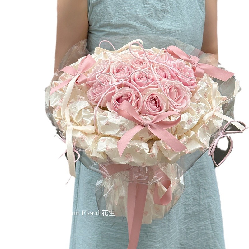 Romántico rosa francesa Sydney buquete de papel embalaje forrado copia de papel florista embalaje de papel floral material de embalaje