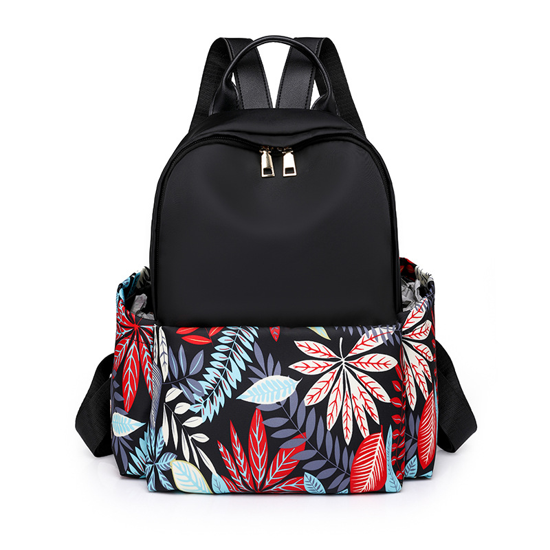 2024 nueva mochila de nailon casual para mujer, moda, impresión de tendencia, contraste, mochila de viaje de gran capacidad, cabello