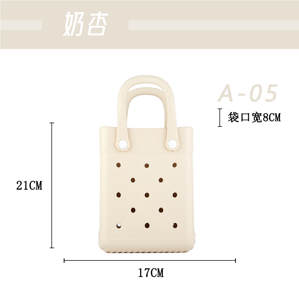 Eva transfronteriza pequeña y encantadora bolsa cuadrada de dibujos animados INS Dongdong bolsa de gelatina bolsa de playa bolso bolso bolso bolso bolso hombro