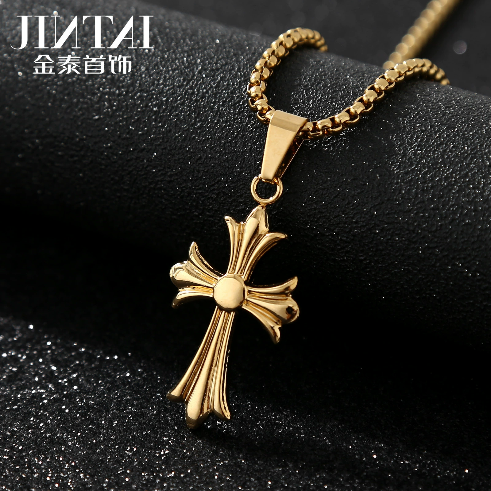 Подвеска Jintai из нержавеющей стали, маленькая/средняя/миниатюрная, цепочка 3 мм 55 см
