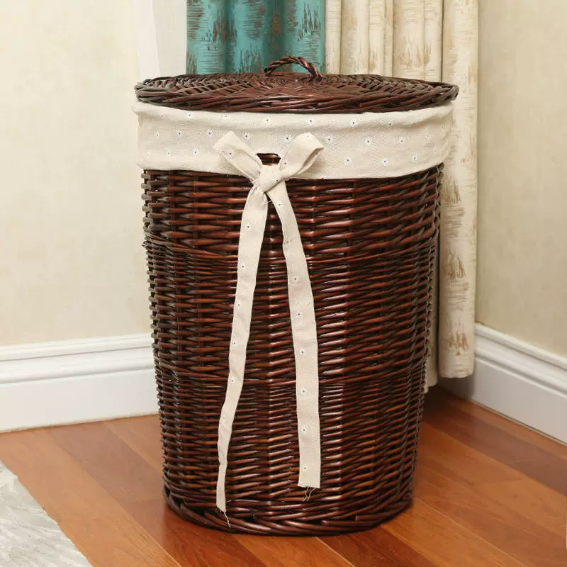Корзина для белья, большая плетеная корзина для хранения