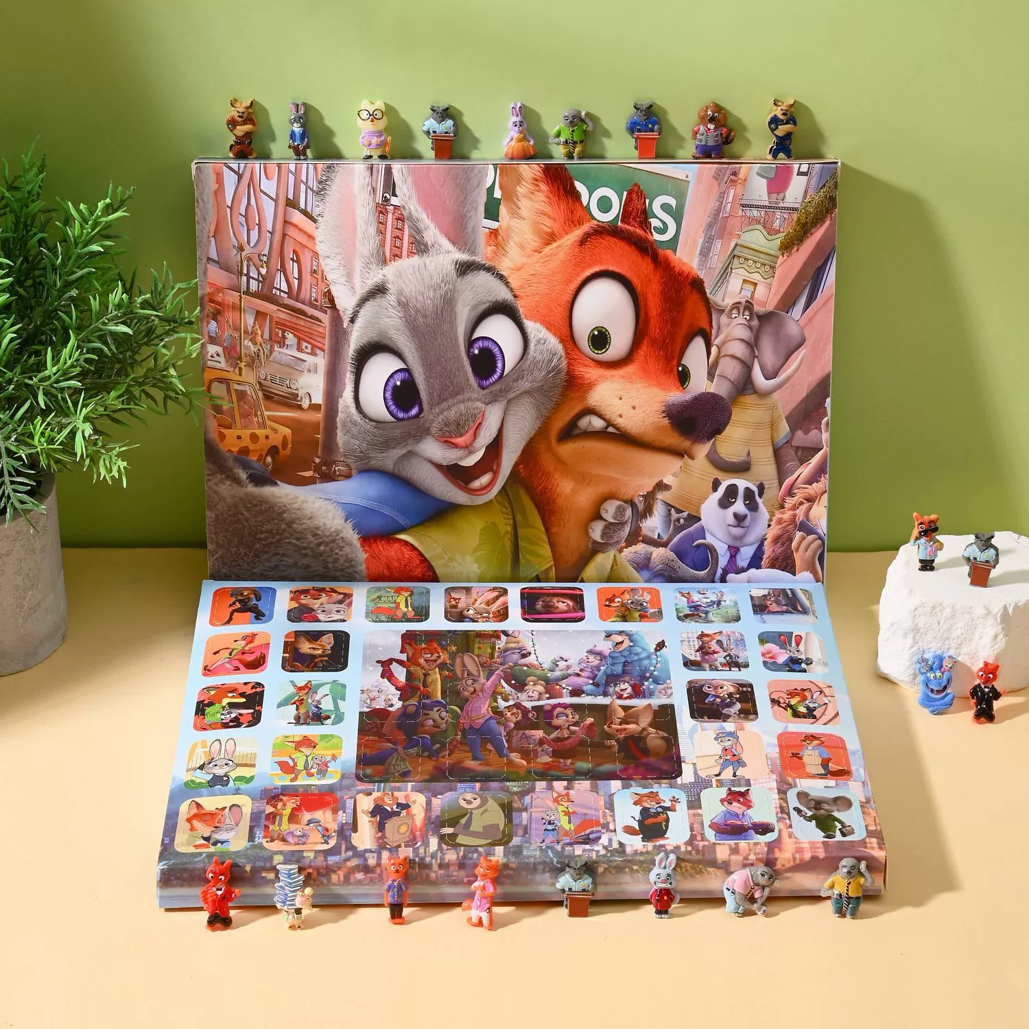 Сюрприз-бокс игрушек Crazy Zootopia, 40 ячеек, фигурки из смолы, мультяшные миниатюры