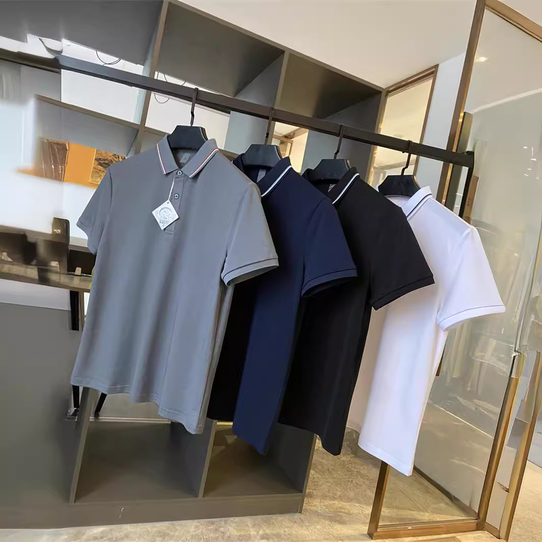 Online 299 bamboo fiber blended comfortable breathable spring and summer men's business casual short-sleeved solid color POLO shirt T