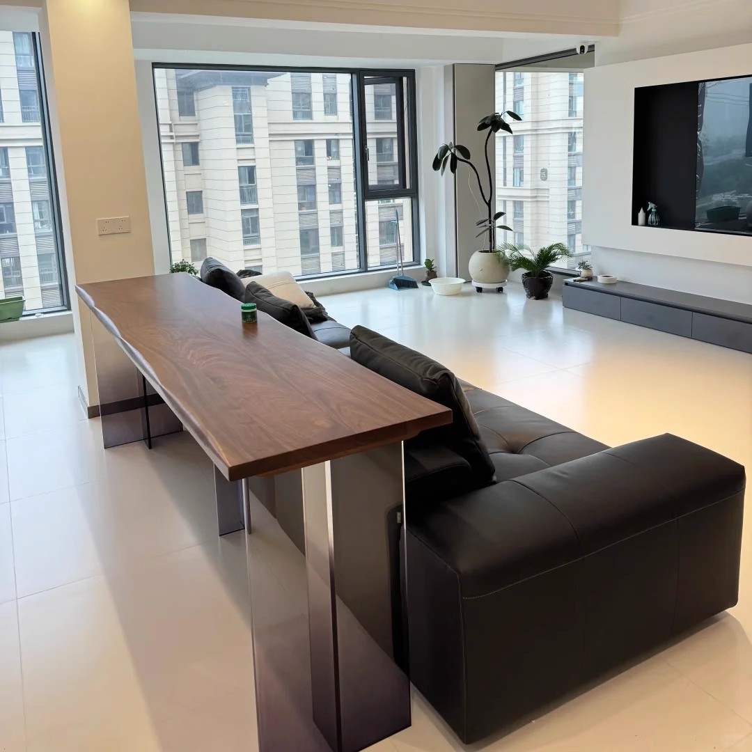 North American Black Walnut Bar Table, Horizontal Hall Table, Sofa Back Long Table, Acrylic Suspended Bar Table, Other Woods