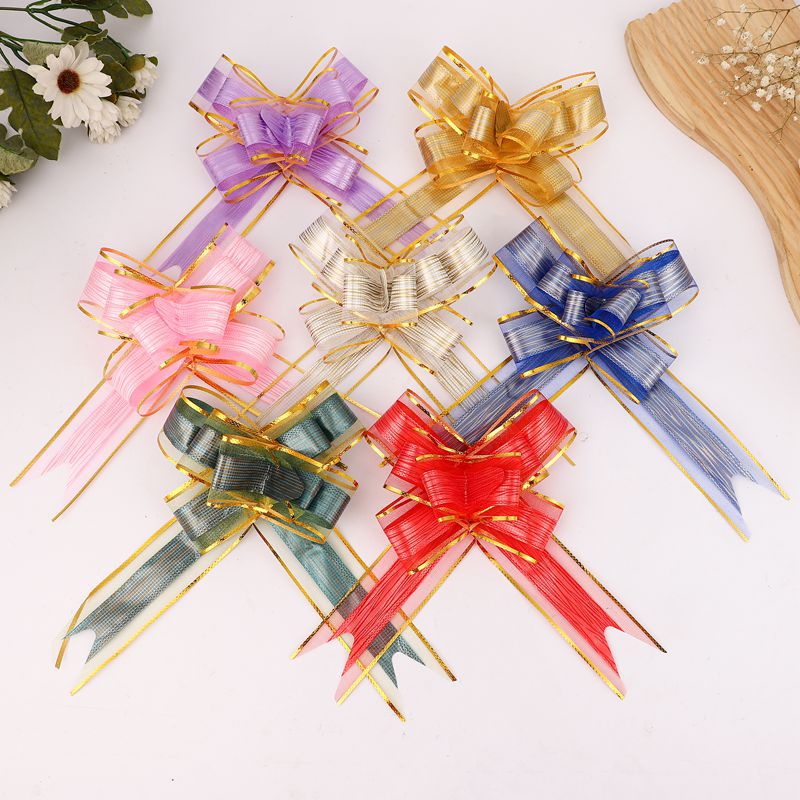 Transfronterizo 50 gran borde dorado patrón de corteza hilo de nieve arco flor tirada a mano regalo de Navidad flor cesta de frutas embalaje flor dibujo