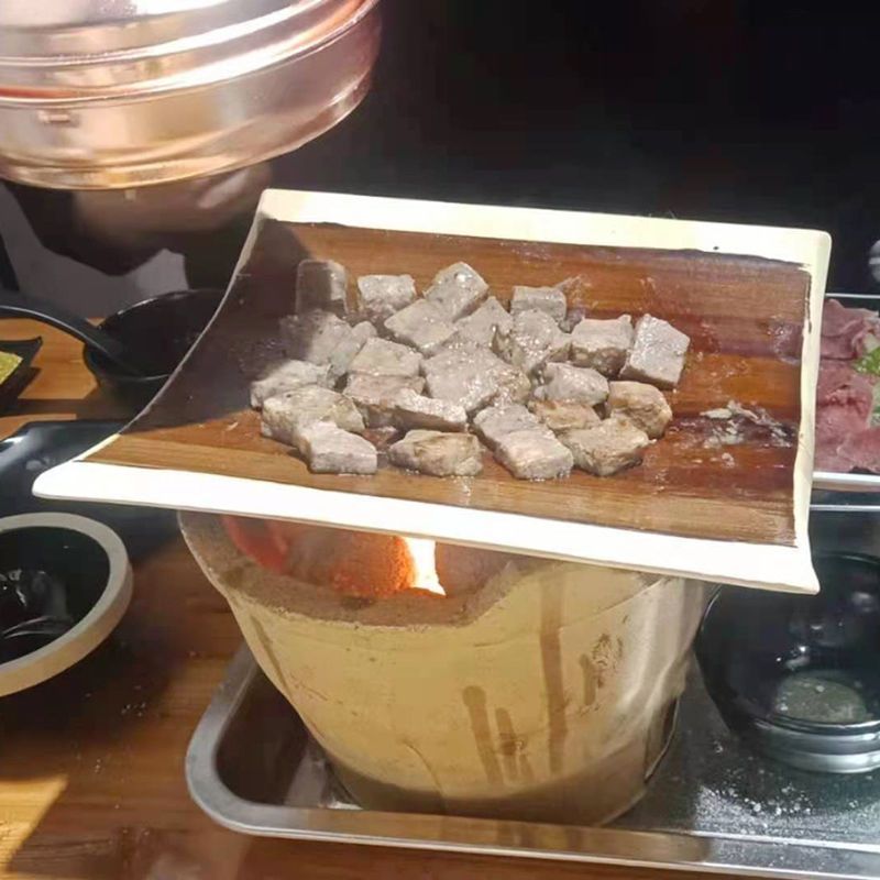 陶土瓦片烧烤炉耐高温可食用瓦片烤肉烤炉全套商用越南炭炉烤肉