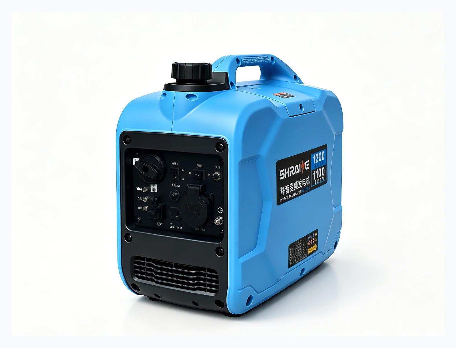1.2kW Silent Inverter Gasoline Generator Single-Phase 220V Outdoor RV Portable Small Emergency Power Supply