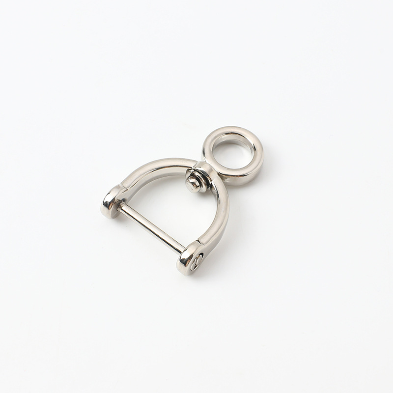 Hebilla Horseshoe en D para Bolsos 17mm de Aleación de Zinc Giratoria para Llaveros de Coche