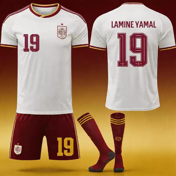 2026 World Cup Spain Away Jersey 9 Gavi 19 Yamal 17 Nico Brazil Football Jersey