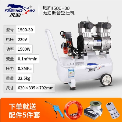 Shanghai Fengbao Air Compressor Portable Oil-Free Bass Air Pump Woodworking Spray Paint Large High-Pressure Compressor (Hava kompressorları) - 1500w-30l
