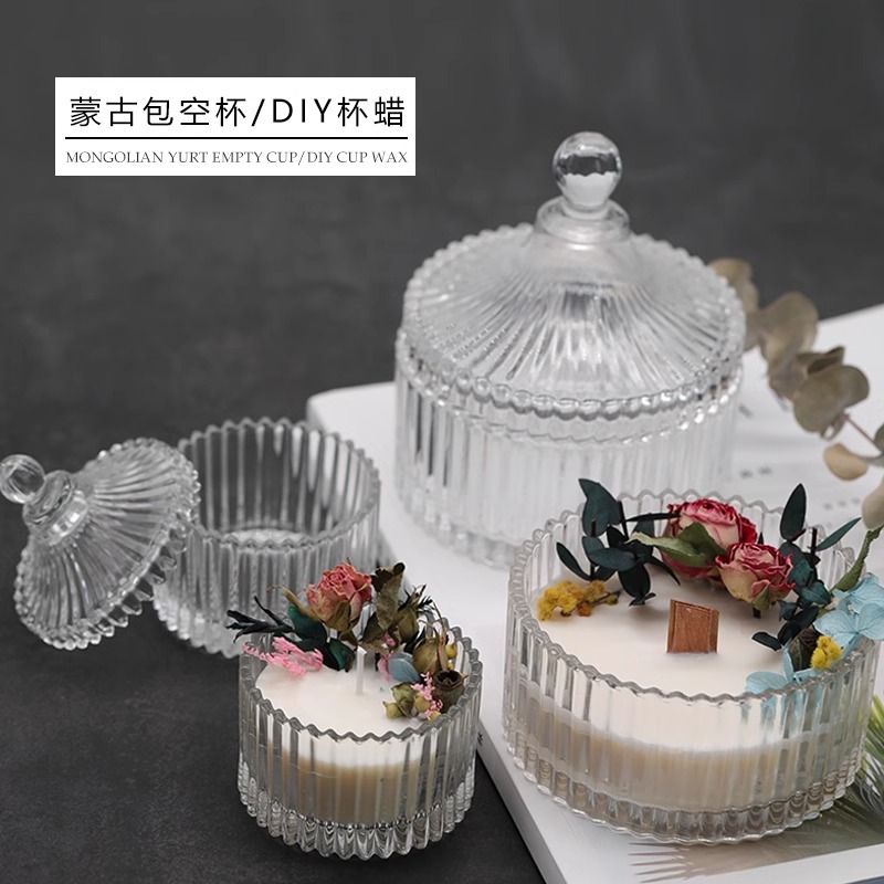 Small glass candle