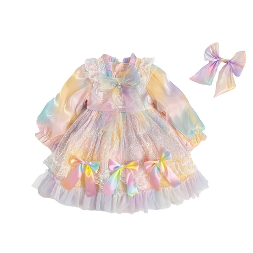 Lolita Girl Dress Spring Outfit Lolita Lolita Elsa Princess Dress Children Sweet Girls Baby Gown Dress