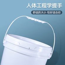 加厚塑料桶密封桶带盖手提水桶透明小桶冰粉桶酱料商用桶5L