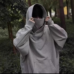 假两件高领社恐卫衣男款连帽春秋季美式潮牌高级感机能风重磅外套