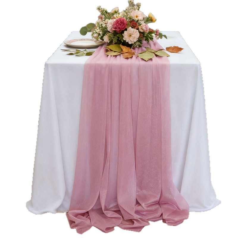 テーブルの旗のカーテンのカーテンの美人の糸のバリの紗の結婚式の誕生日のパーティーの活動は食卓の縮みの布の雪のテーブルクロスを飾ります。|undefined