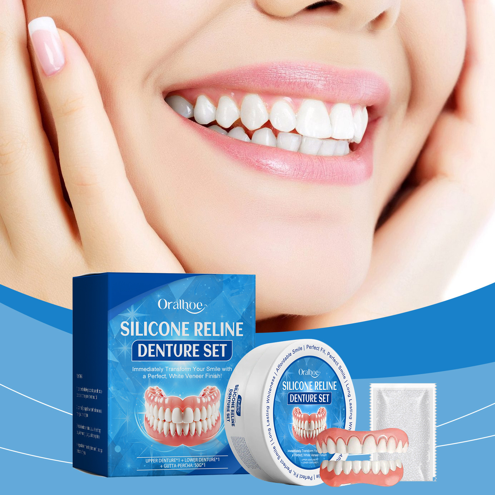 Oralhoe Denture Modification Kit Enhances the Comfort of Your Smile and Improves the Aesthetics of Teeth Gaps Care Kit
