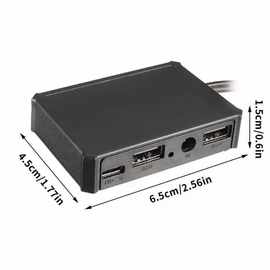 双USB太阳能稳压器120W快充智能USB-C接口DC5521高耐压5V到30V