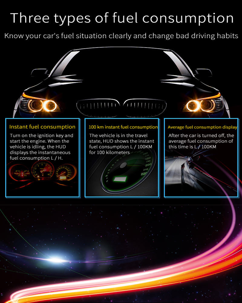 Navigation Version Usb-Powered Car Hud Head-Up Display Universal High-Definition Portable Speed Projector Q10
