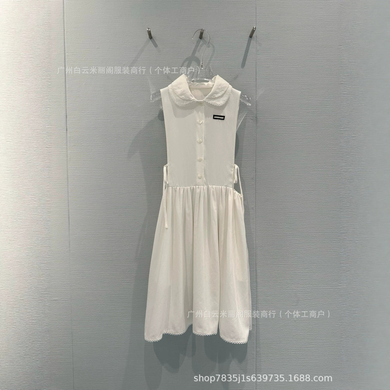 Shenzhen Nanyou High-End Women's Clothing 2026 Spring/Summer French Academy Style Doll Collar Tie Shirt Vest Dress Shenzhen Nanyou High-End Women's Clothing 2026 Spring/Summer French Academy Style Doll Collar Tie Shirt Vest Dress