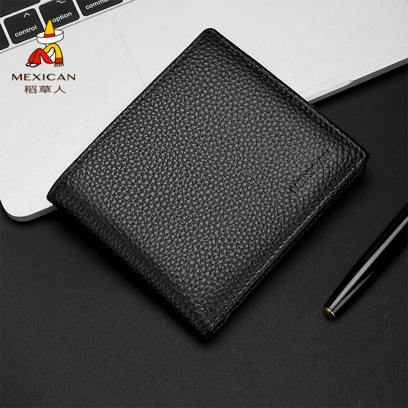 Scarecrow 2025 New First-Layer Cowhide Men's Short Wallet Fashionable Multi-Functional Coin Purse Bank Card Holder