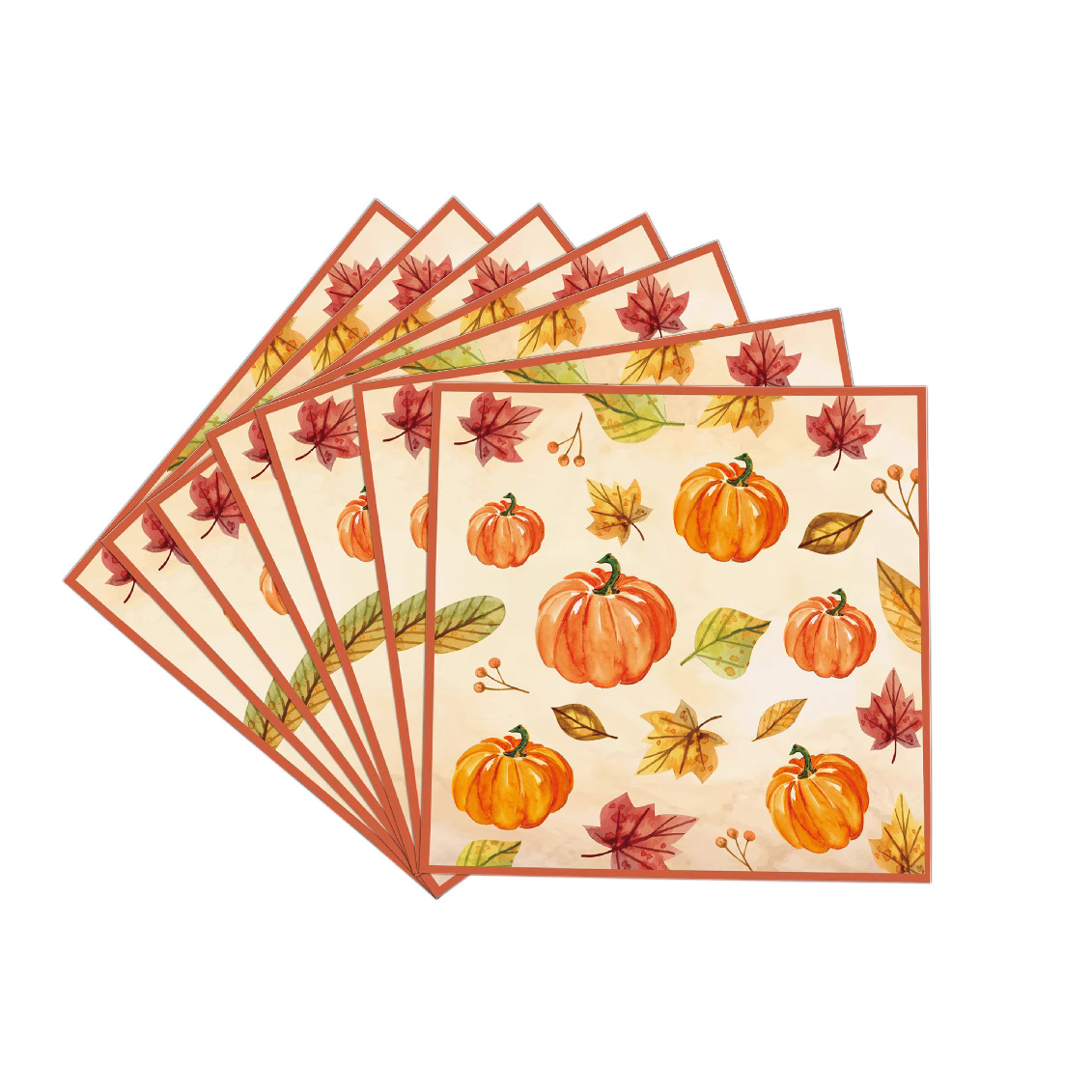 Juego de Vajilla Desechable para Decoración del Hogar y Eventos, con Platos de Papel, Temática de Hoja de Arce y Calabaza, para Fiestas y Festivales Transfronterizos