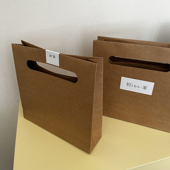 Shopping bag in stock thickened wholesale clothing store children's clothing underwear jewelry bag cosmetic bag handbag Kraft paper bag