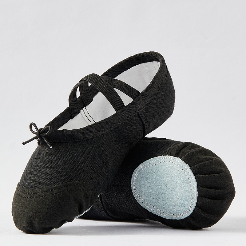 Dance Shoes Dance For Children, Soft-soled Practice Ballet Leather Lace-up Shoes, Chinese Dance Training Shoes Factory_voghion.com