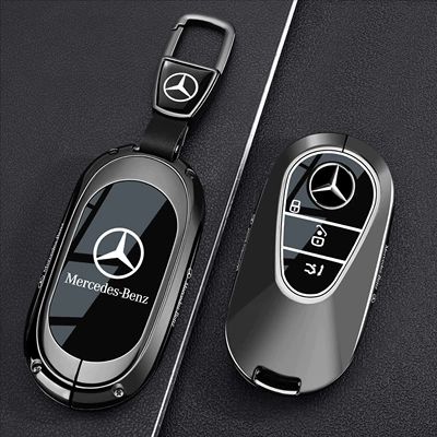 Key Cover C-Class C200L/Glc300L | Static Rod/Key Bag - type-b-key-gun-black-car-logo-buckle