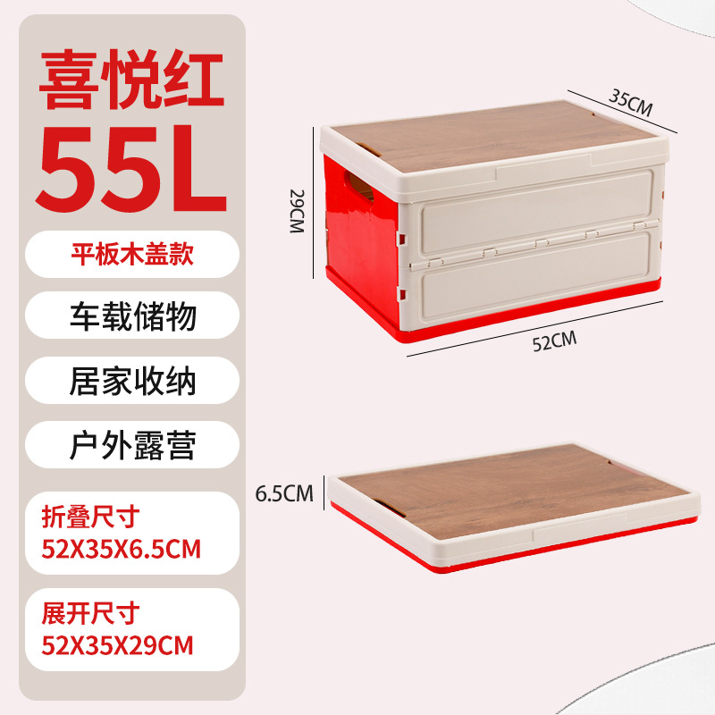 55L 평면 패널 저장 상자 조이 레드