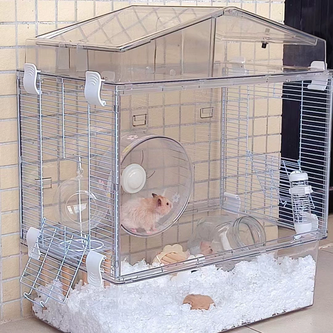 Производитель оптовая акриловая прозрачная хомяк qt золотой медвежий клетка для размножения коробки декоративной клетки