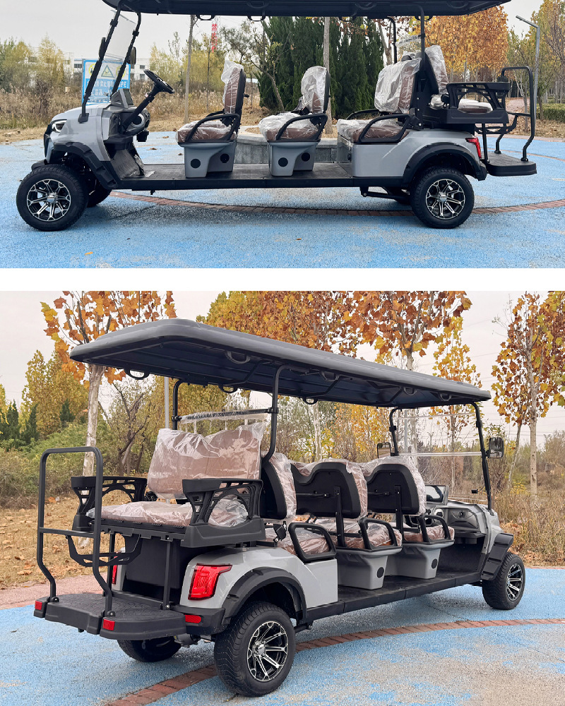 Electric Golf Carts, Four-Wheel Sightseeing Vehicles for Tourist Areas, Direct from the Factory, Customizable for Export