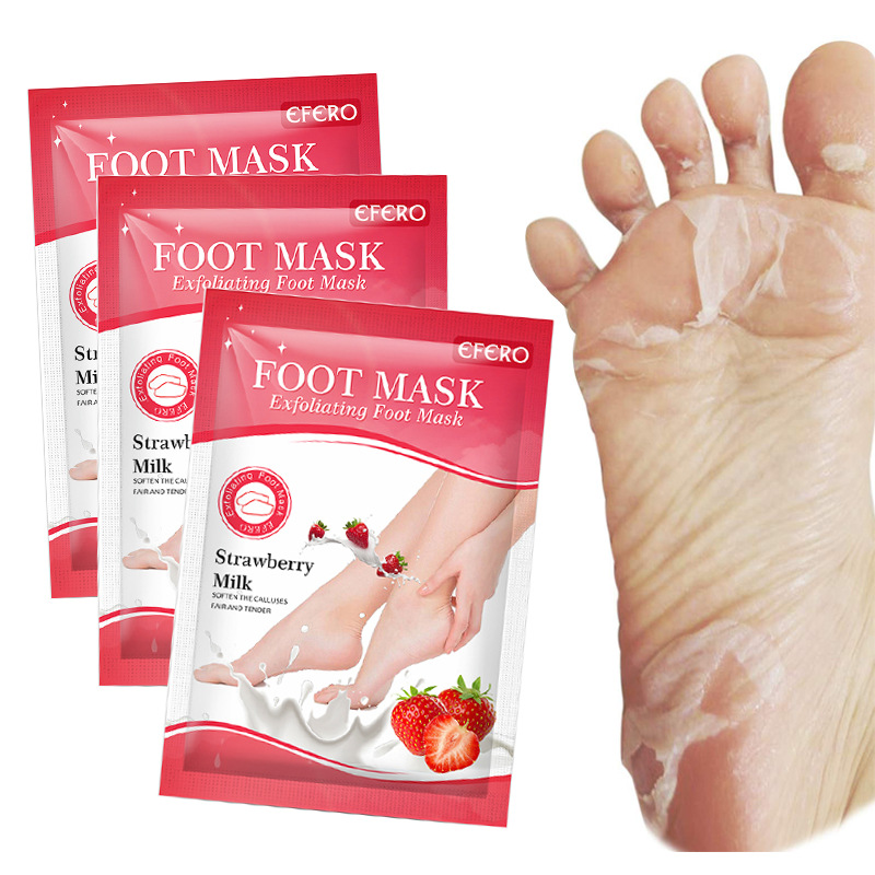 efero milk strawberry foot mask dead skin callus foot mask keratin cross-border manufacturer
