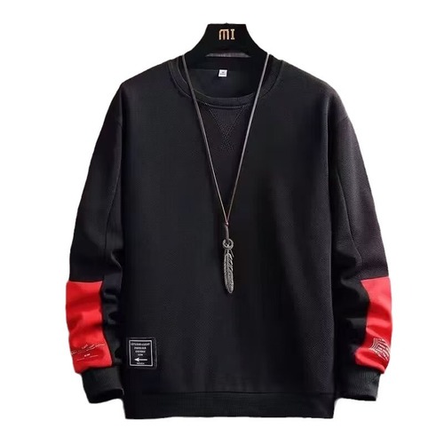 Men's Padded Sweatshirt for Autumn/Winter, Plus Size, Loose Fit, Crew Neck Basic Top, Streetwear Brand Men's Clothing