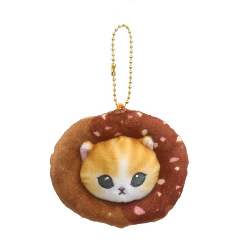 8cm 브라운 도넛 고양이 머리 모양