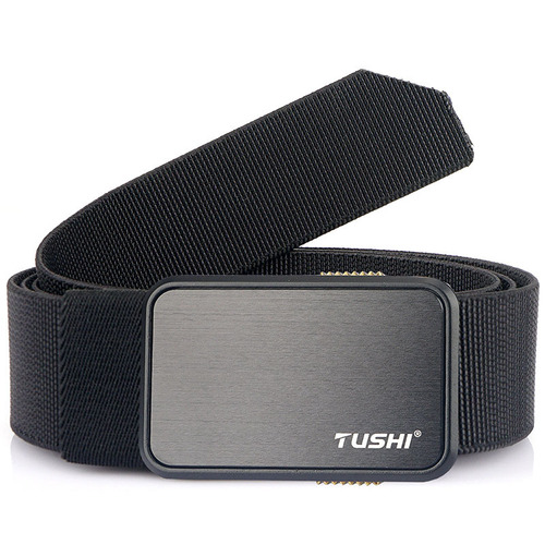 New aluminum alloy patch tactical quick-release alloy buckle elastic elastic nylon belt workwear commuting pants belt