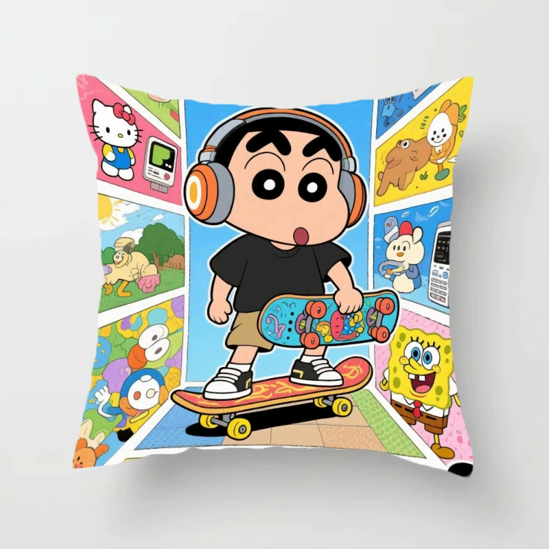 Crayons, pillow, cartoon pillowcase, sofa for bedroom, Birthday gift