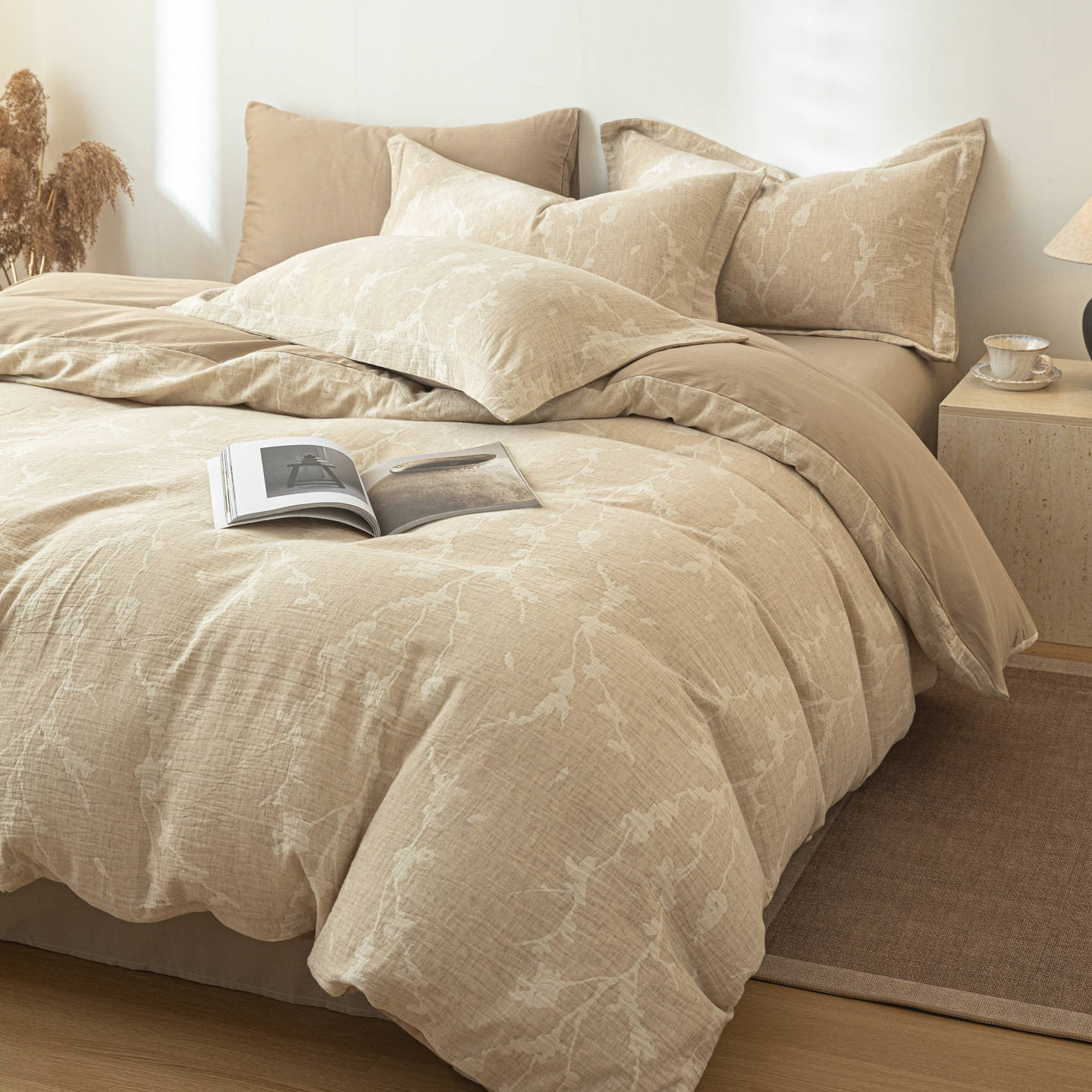 Cama de algodón ligera de lujo de cuatro piezas de algodón puro cuatro estaciones generales 2025 nuevas sábanas de cama 4