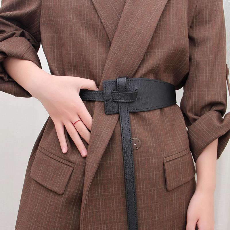Coat Belt with Cashmere Coat Wide Girdle Women's Fashion Decorative Sweater Versatile Woolen Waist Belt for Women