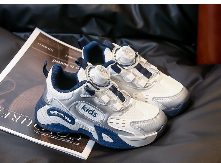 Sneakers chunky per bambini basket impermeabili in pelle_voghion.com
