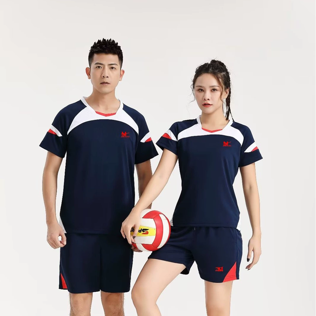 Volleyball uniform, set for men and women, sports suit, quick dry shorts, with short sleeve