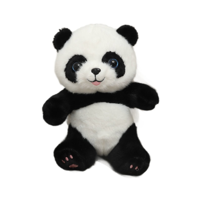 Bonito panda muñeca juguete de peluche simulación tesoro nacional panda gigante muñeca de tela regalo para niños 8 pulgadas muñeca agarra