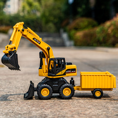 Children's Inertia Engineering Vehicle Excavator Toy Push-Digger Dump Truck Stall Car Model Boy's Excavator