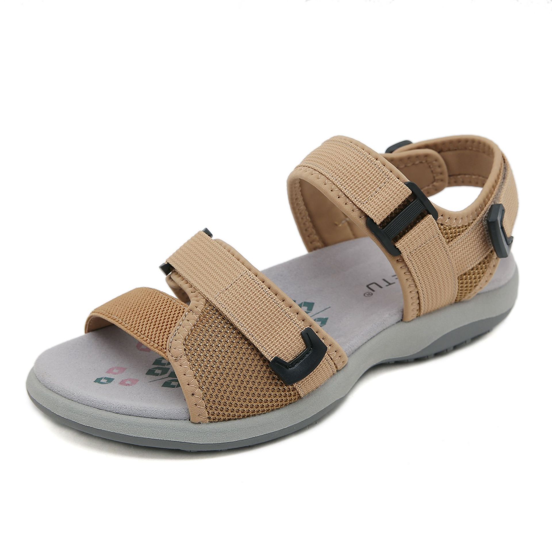 K6357-7 nuevas sandalias deportivas de comercio exterior 2024 tejidas Velcro zapatos de mujer de talla grande