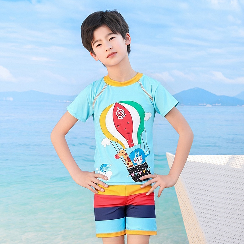 Trajes de baño para niños, dos piezas para niños pequeños y medianos, pantalones de baño de secado rápido, lindos trajes de baño de spa para bebés