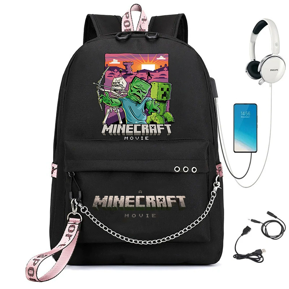 Потрясающая школьная сумка с принтом MinecraftCross-border?