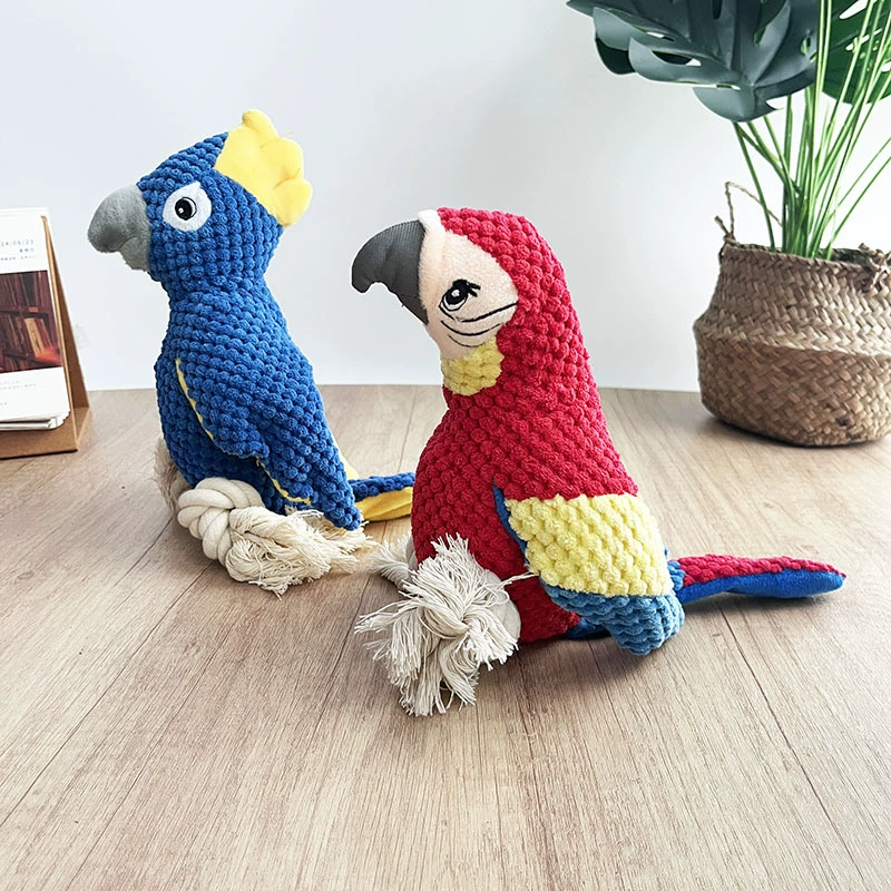 Фабрика прямых продаж Оптовые трансграничные товары для животных креативные плюшевые попугаи собаки любят играть игрушки для собак