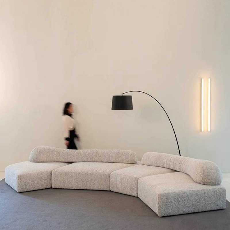 Italian Rock Fabric Sofa Large-Sized Creative Special-Shaped Module Combination Villa Large Flat Floor Simple and Classy