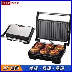 110V美規220V欧規パニーニ機サンドイッチ機朝食機焼肉ソーセージ機ハンバーグステーキ機