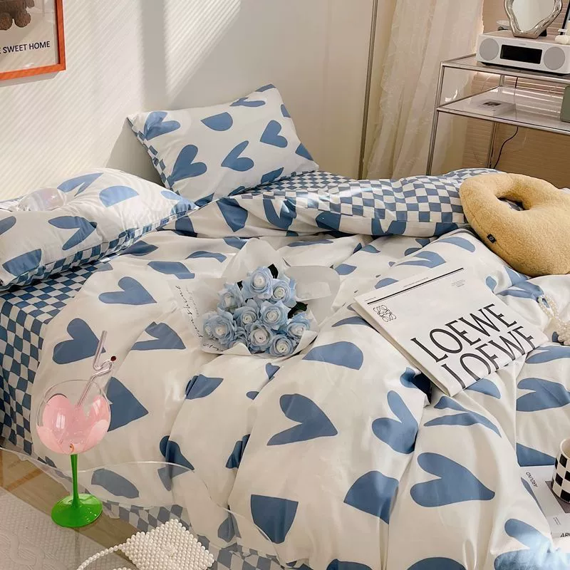 Bed Linen Set, Student/internet-celebrity Style, 3–4 Piece, Multiple Patterns, 1.2–2.4 m