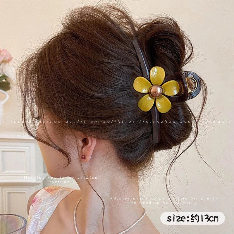 2026 nuevo clip de cabello ondulado clip de cabello de tiburón grande clip de cabello de mujer detrás de la cabeza de alta sensación clip de cabello accesorios para el cabello